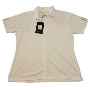 Adidas White Climate Golf Polo Woman's L NWT